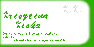 krisztina kiska business card